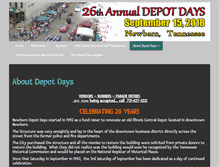 Tablet Screenshot of newberndepotdays.org